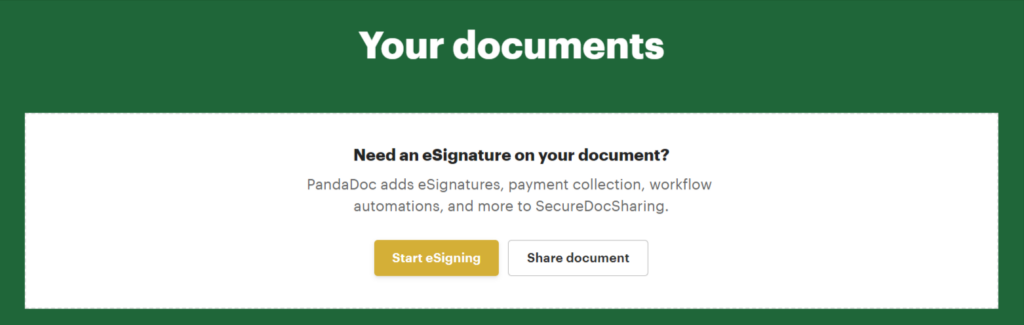eSigning or Sharing Documents