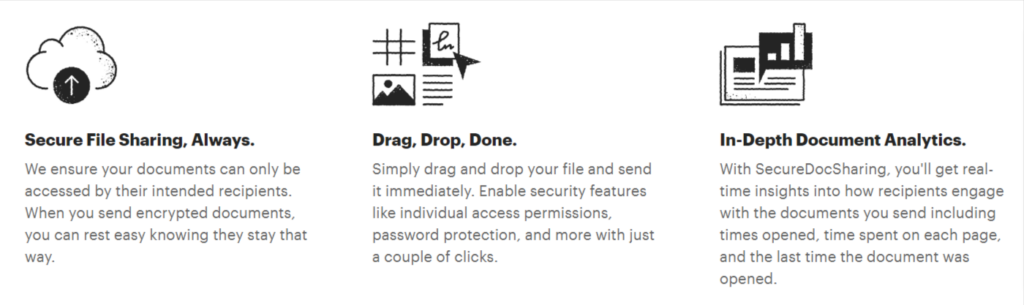 SecureDocSharing Website Screenshot